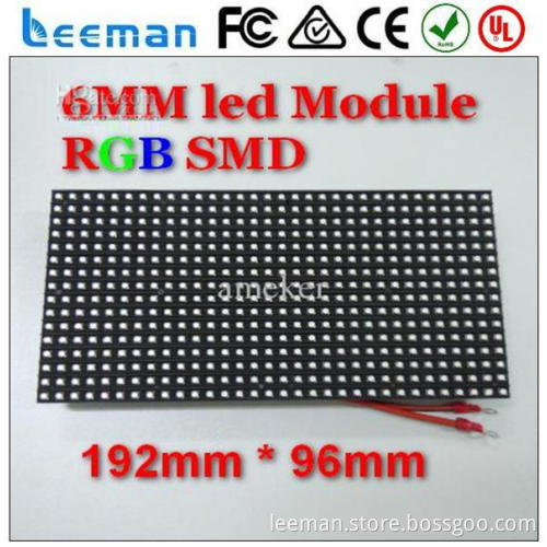 3d led display screen Leeman P7.62 SMD dot matrix full color led module p10